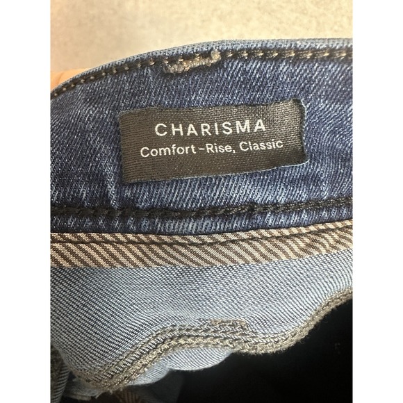 34 Heritage Charisma Classic Stretch Straight Jeans Mens 42x32 Darkwash - Picture 10 of 12